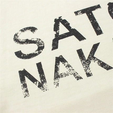 High Street Retro Hip-Hop Satoshi Nakamoto T Shirt Men Women Classic Letter Print Wash loose Casual plus size Short-Sleeve Tees