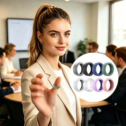 Ring Cover for Oura Ring 5, Anti-Scratch Elastic Silicone Oura Ring Case Protector for Men & Women Working Out Gym (S/M (6-13))