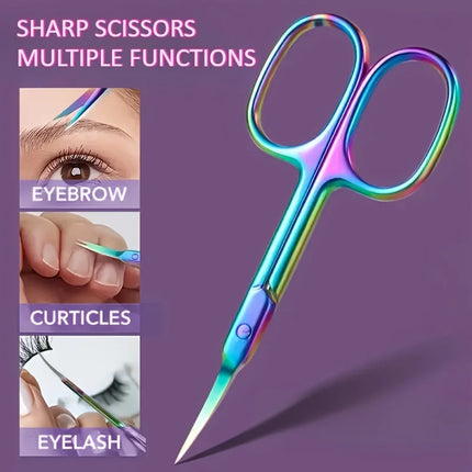 2pcs Set Color Titanium Stainless Steel Professional Nail Care Set Rainbow Manicure and Pedicure Kit Cuticle Nippers