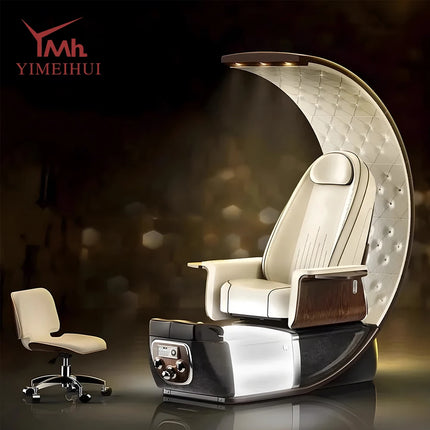Luxury Pedicure Chair for Nail Spa Salons High-Back Professional Foot Care Manicure Station Human Touch Massage Modern Furniture