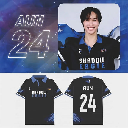 Gmmtv Starlympic Futsal Shadow Eagle Short Sleeve Lapel Sports 4X100 Jersey Harajuku Fashion Unisex Fans Polo Clothing