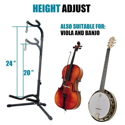 Foldable Adjustable Vertical Guitar Stand Multi-use Holder for Ukulele Bass Classical Electric Guitar Pipa