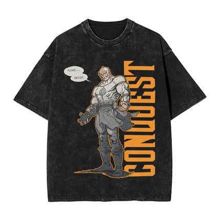 Conquest Invincible T Shirt Men's  Pure Cotton Awesome T-Shirts O Neck  Tee Shirt Short Sleeve Clothes Gift