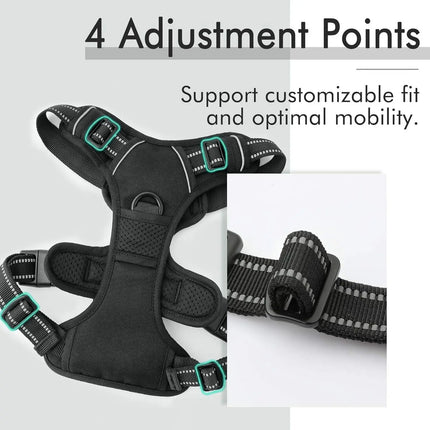 No Pull Dog Harness Large Dog Harnesses Heavy Duty Reflective Easy Control Handle for Large Dog Walking Medium Dogs Pet Supplies