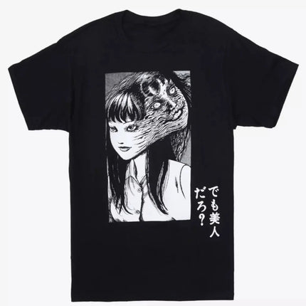 Junji Ito Uzumaki The Black Lighthouse  T-Shirt Cotton Graphic Tee Men Women Summer Streetwear