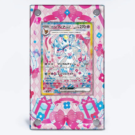 Anime Pokemon Game Collection Card Brick Flareon Eevee Umbreon Sylveon Vaporeon Jolteon Acrylic Card Display Stand Rack