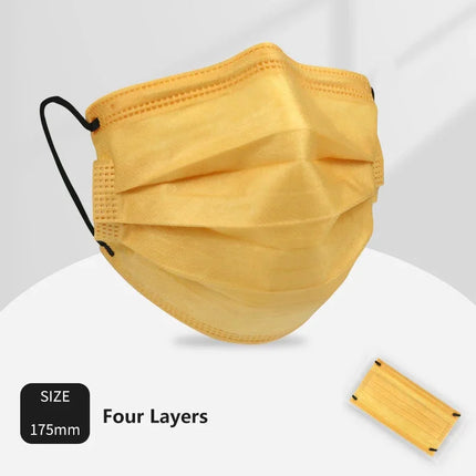 50Pcs 3/4 Layer Mask Face Masks Melt Blown Cloth Disposable Safety Anti-Dust Protective Masks Adults Non-wove Earloop Masque