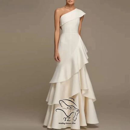 YZ Elegant Sky Blue A-line Women Maxi Evening Dress Muti-layer Floor Length Prom Party Dress Formal Occasion 2026 Customized