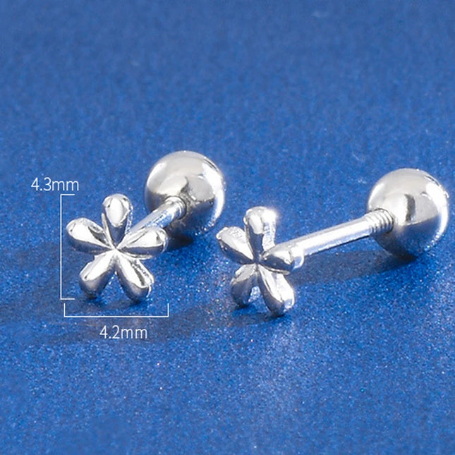 EVSIPOL Tiny Stainless Steel Screw Back Flower Stud Earrings for Women Girls Simple Cute Cartilage - product image 6