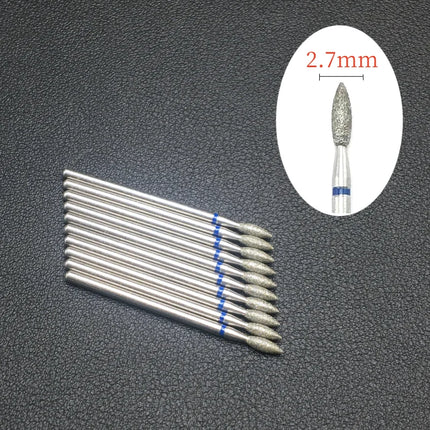 10 Piece Nail Milling Cutter Set Diamond Electric Nail Enhancement Drill Nail Drill Corner Cleaning Drill Burr Accessories Tool