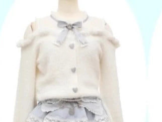Autumn and Winter Furry Off-shoulder Long-sleeved Sweater Japanese Sweet Cute Girl Bow Versatile Outer Wear Knitted Pullover