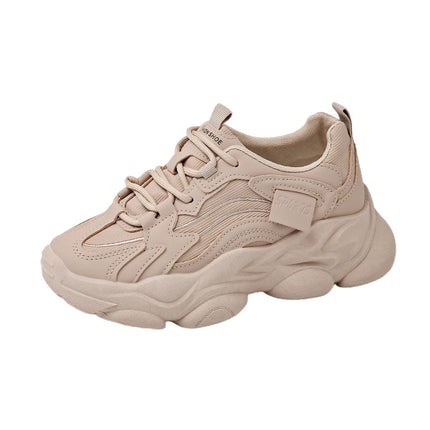 Women New Fashion Platform Sport Shoes Women 2025 New Summer Black Casual Chunky Sneakers Women Mesh Leather Platform Shoes