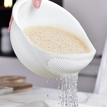 1/3pcs- Colander Rice Bowl Drain Basket Fruit Bowl Washing Drain Basket With Handle Washing Basket Home Kitchen - product ima