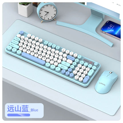 K-snake Wk300 Bluetooth Wireless Keyboard And Mouse Set Punk Keycap Mute With Volume Knob Computer Office Universal - product