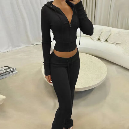 Y2K Leopard Print Fashion Knitted Sportswear Two-Piece Set Women's Casual Fit Yoga Sexy Slim High Waist Casual Sports Pants
