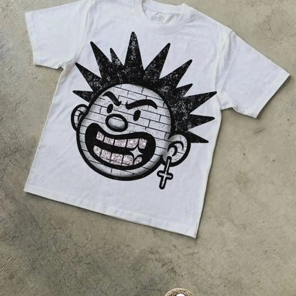 Harajuku Letter Graphic T Shirts Y2k Tops Men Women High Street Oversized T Shirt Pro Choice Streetwear Vintage Tee Clothing