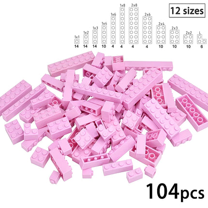 DIY Building Blocks Wall Figures Bricks 1x2 1x3 1x4 L Dots Educational Creative Construction Brick Size Compatible Small Bricks
