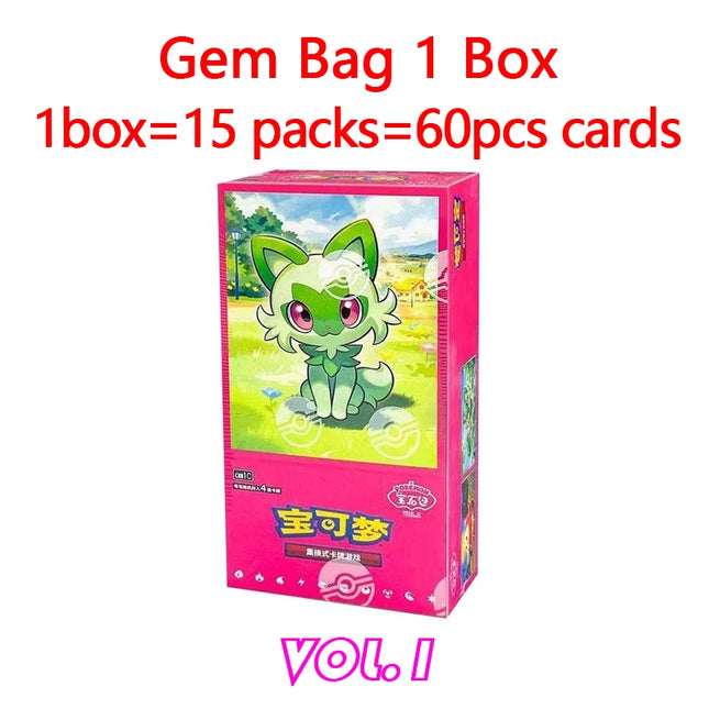 Original Pokemon GemPack Karten Vol.5 Vol.3 Vol.2 Vol.1 Trading PTCG Beutel Gem Box Deck Felori Evoli Pikachu Gengar Karten Geschenk