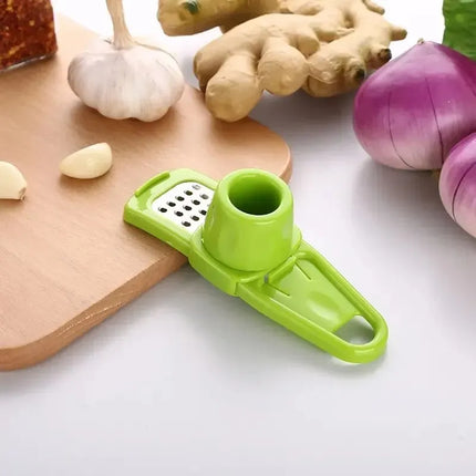 1 Pack Mini Garlic Grinder Creative Garlic Press Kitchen Garlic Mash Manual Garlic Mashing Green Kitchen Gadgets - product im