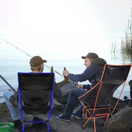 Portable Ultralight Folding Camping Chair - Oxford Fabric, Extended Length for Outdoor Fishing, BBQ, Picnic, Beach Festival