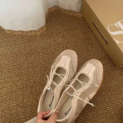 Ballet Style Sport Shoes Women's Spring Summer Mary Jane Flat Heel Comfortable Breathable Casual Fashion Sneakers
