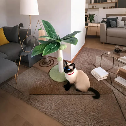 Coconut tree cat scratching pole with hanging ball suitable for all seasons - an essential toy for indoor cats
