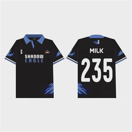 Gmmtv Starlympic Futsal Shadow Eagle Short Sleeve Lapel Sports 4X100 Jersey Harajuku Fashion Unisex Fans Polo Clothing