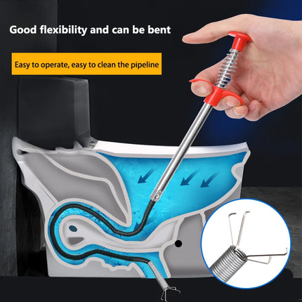 60cm Spring Pipe Dredging Tools, Drain Snake, Drain Cleaner Sticks Clog Remover Cleaning Household For Kitchen - product imag
