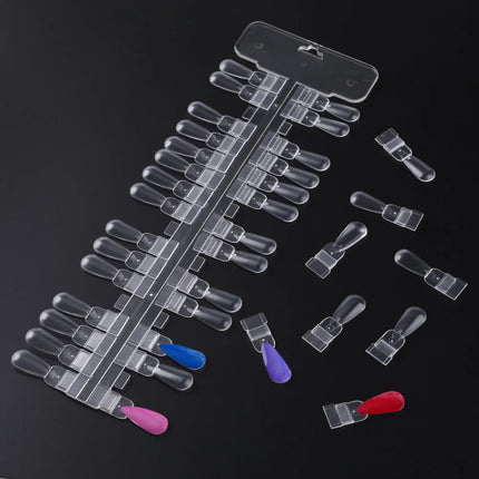 36/72/108pcs False Nail Art Tips Nail Polish Display Gel Stick Display Practice Natural Color Nail Frame Stand Tools