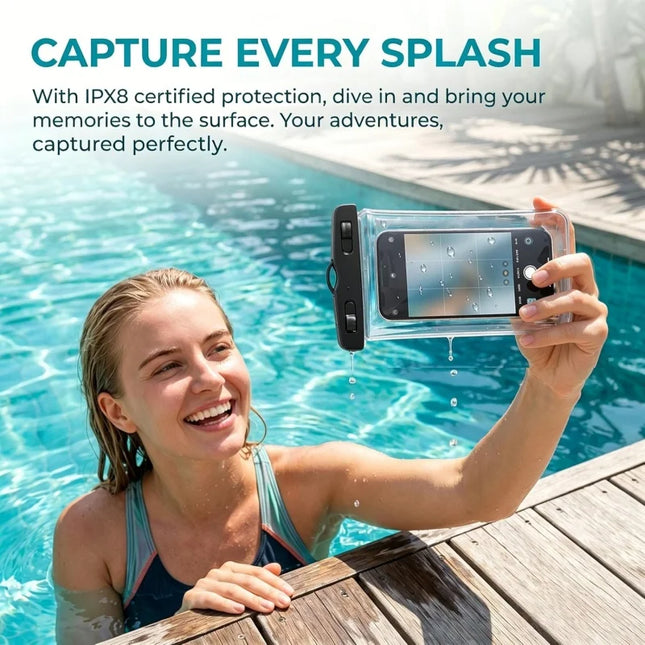 Wasserdichte Handyhülle, Schwimmfähige wasserdichte Handytasche mit Touchscreen, Universelle IPX8 wasserdichte Handyhülle, Unterwasserfotografie, zum Schwimmen, Rafting, Tauchen, für alle Modelle