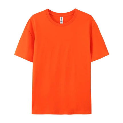 100% Cotton Solid T-shirts Sporty Short Sleeve Tees Casual White Black Clothing Loose O-Neck Summer Tops