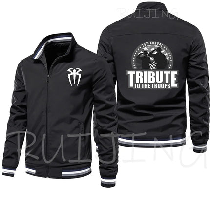2024 Spring and Autumn New Famous Wrestler Returns CM Punk Men's Windproof Jacket Street Sports Casual Coat Windproof Jacket
