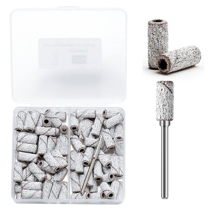 3mm 80pcs Mini Zebra Nail Sanding Bands Electric Machine Nail Drill Bits UV Gel Acrylic Polish Remover For Nails Accessory Tool