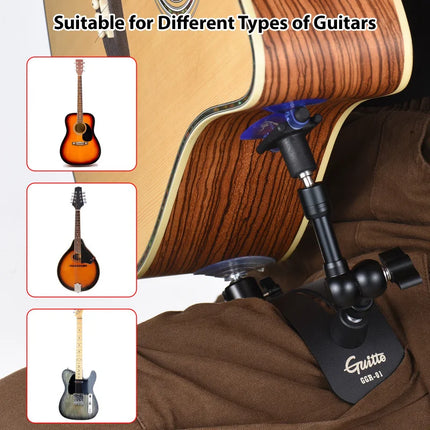 Guitar Support Rest Leg Bracket Suction Cup Mount Aluminum Professional Guitar Leg Stand Musical Instruments