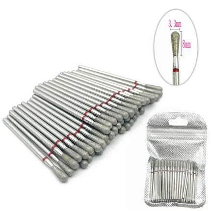 50pcs Diamond Nail Drill Cuticle Clean Bit Set Manicure Electric Cutter Bits Accessories Dead Skin Remove Tool