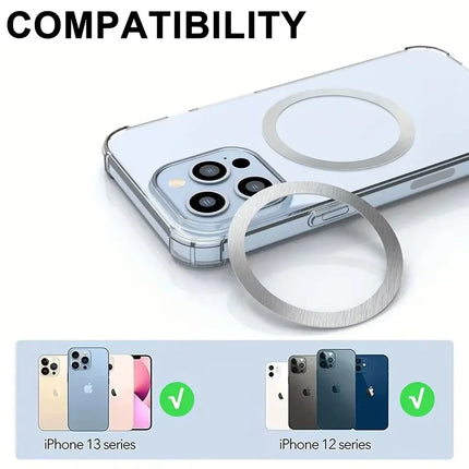 Universal Magnet Sticker Magnetic Adapter Ring Suitable for Magsafe IPhone Wireless Charging Cellphone Round Metal Plate Ring