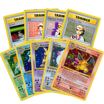 PKM Base Set Booster Box 1999 1st Edition Proxy Game Cards Packs WOTC Sealed Blue Wing Charizard Blastoise Venusaur Packs Toys
