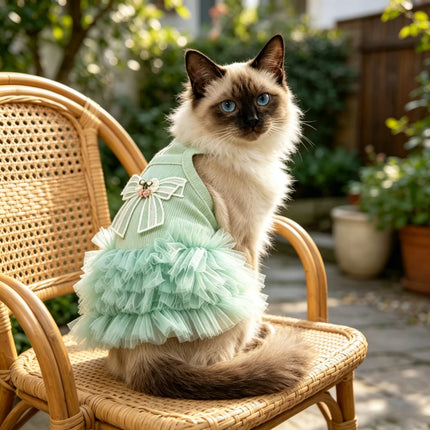 1 Pack Sleeveless Puffy Cute Pet Half Skirt Adorable Princess Dog Skirt Comfortable Pet Apparel Suitable for Small Dogs and Cats