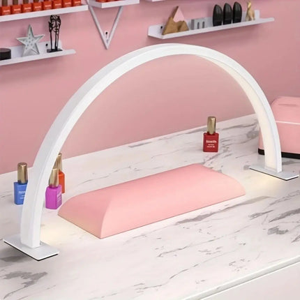 Half Moon Nail Lamp 3 Color Temperature Dimmable LED Arc Desk Light No Glare Eye-Care Beauty Lamp For Nail Art Eyelash Extension