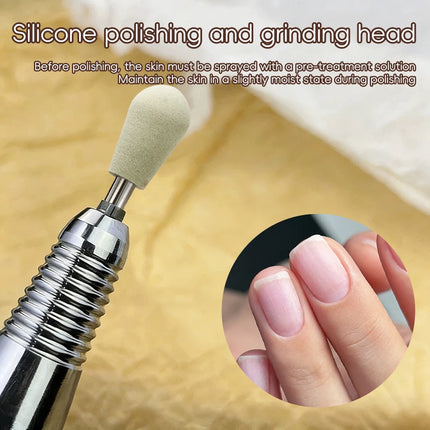 1PCS Round/Pointed Tip Silicone Polishing Bit Electric Manicure Machine Nail Drill Access Nail Buffing Tips Nail Detail Tools