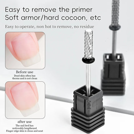 KANIU 1PCS Tungsten Steel Nail Drill Bits Hand Care Nail Removal Buffing Head For Nail Removal Shaping And Filing In Nail Salons