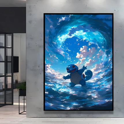 Japanese Anime Canvas Paintings Pokemon Pikachu Poster Cartoon Character Picture Bright and Clear Colors High Quality Home Decor