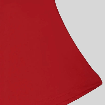 Women Red Solid Color Strapless Bandeau Top Casual Slim Fit Form Fitting Tube Top For Daily Wear Streetwear & Y2K Style
