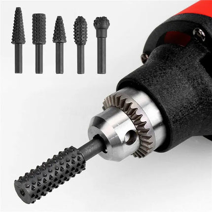 1/4'' 5PCS Drill Bit Set Cutting Tools for Woodworking Knife Wood Carving Tool Carpentry Wood Cutting Tools - product image f