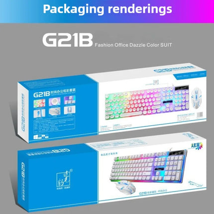 Gamer Keyboard And Mouse Combo Set RGB LED 104-Key Wired Gaming Keyboard Mouse Set for Notebook Laptop Desktop PC - product i
