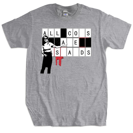 Cotton Tshirt Men Crew Neck Tops Anarchy T-Shirt Revolution Revolt Antifa Action Protest Anti AC AB 1312 Men O-neck Teeshirt