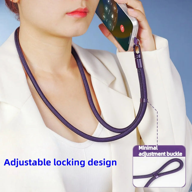 Universelles Handy-Lanyard mit Clip, verbessert, Anti-Drop, 360° drehbar, verstellbarer Hals-/Umhängegurt für alle Handyhüllen