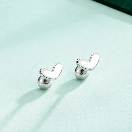 Silver Color Simple Small Rose Star Stud Earrings Tragus Cartilage for Women Hypoallergenic Daily Wear Ear Piercing Jewelry Gift