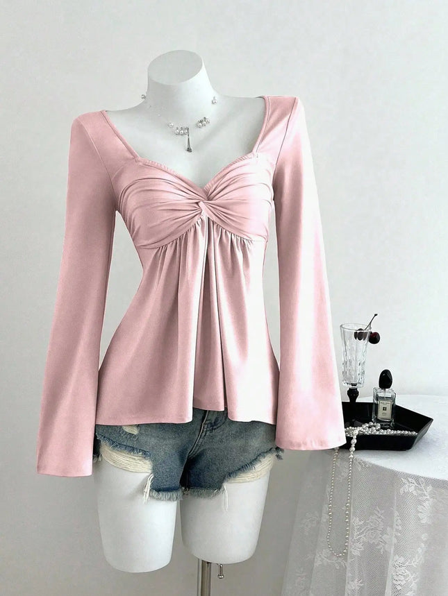 Spring and Autumn New French Design with Twisted Chest, Fashionable Style, Autumn and Winter Hoodie - product image 4