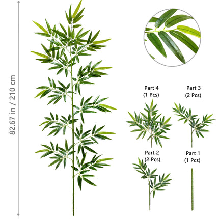 Artificial Green Bamboo Leaf Branches - image 27